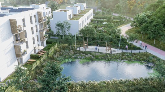 Wizualizacja placu zabaw Wizualizacja inwestycji w otoczeniu ścieżki rowerowej